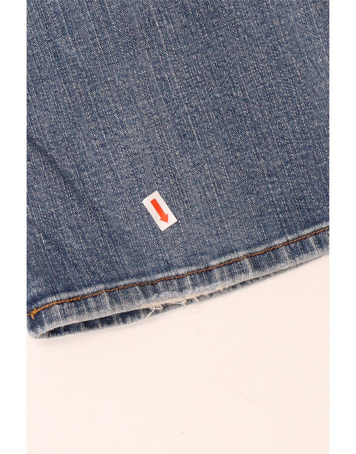 Женские джинсы Levi's 518 Super Low Bootcut, США 9, средний размер W30 L31, синий хлопок