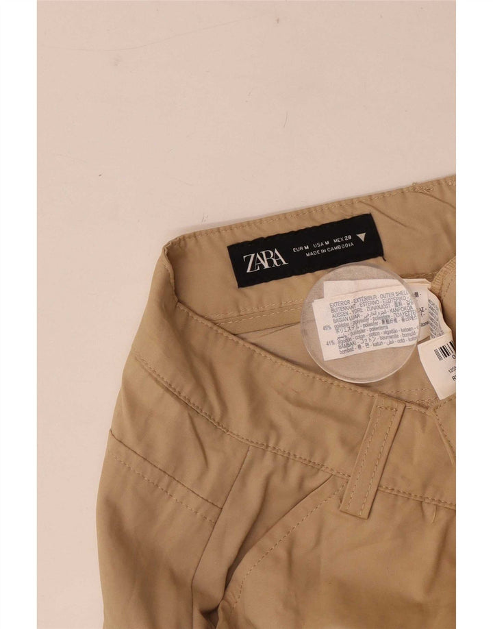 Женские шорты карго Zara Medium W28, бежевый полиэстер