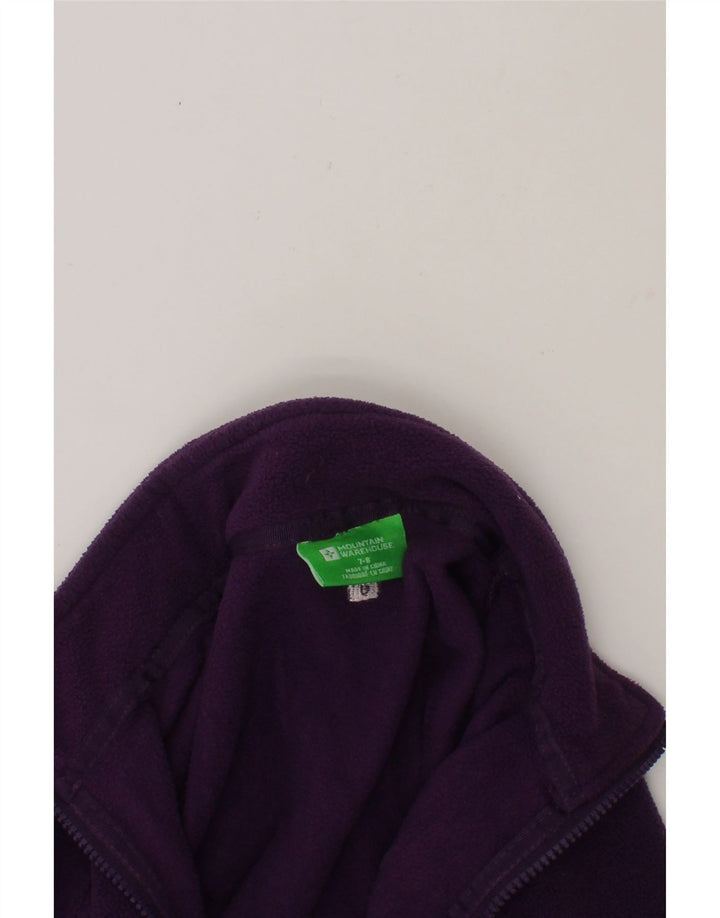 MOUNTAIN WAREHOUSE Girls Fleece Jacket 7-8 Years Purple Polyester Vintage Mountain Warehouse and Second-Hand Mountain Warehouse from Messina Hembry 