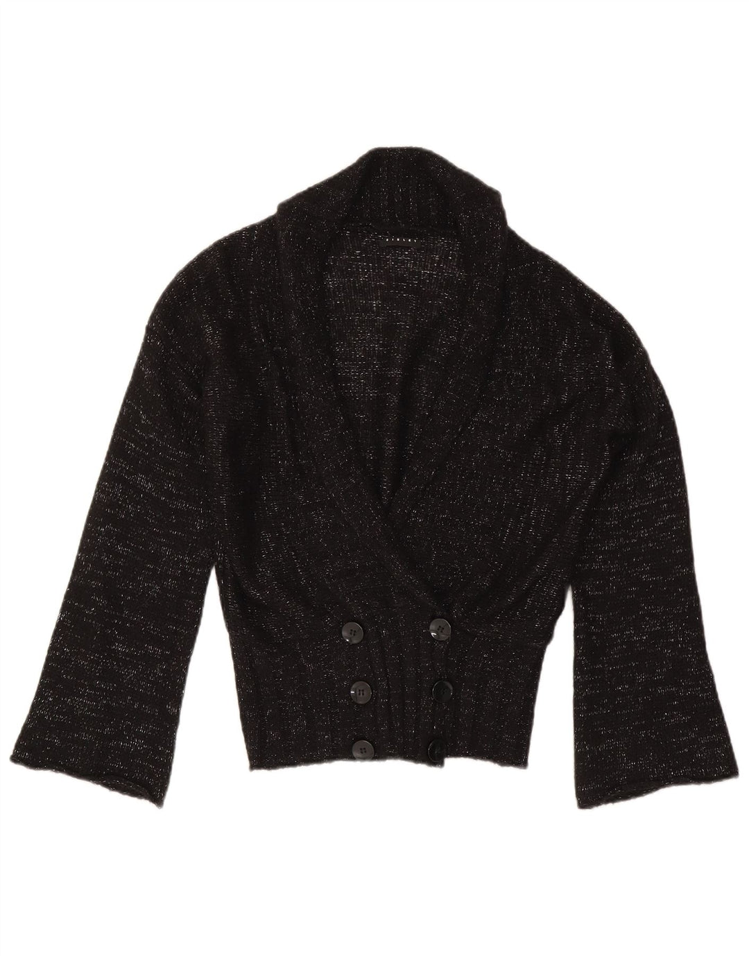 Женский кардиган Sisley UK 14, средний черный в крапинку