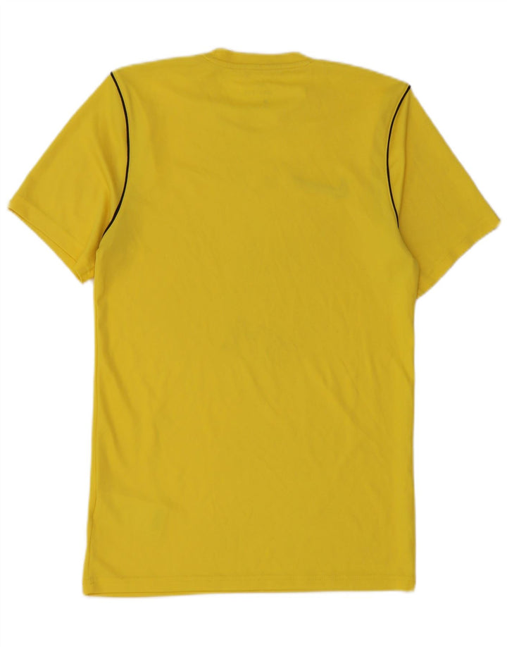 NIKE Mens Dri Fit T-Shirt Top Small Yellow Polyester