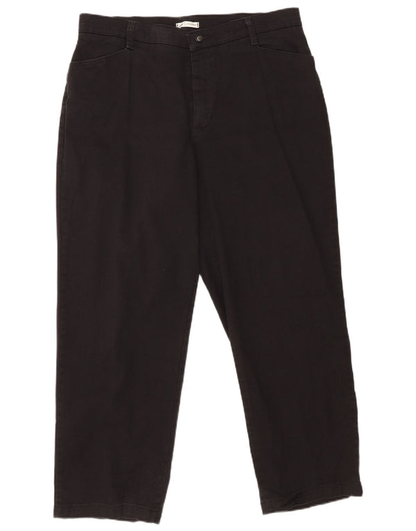 Женские укороченные брюки свободного покроя Lee, размер США 16, XL, W34, L26, черный хлопок