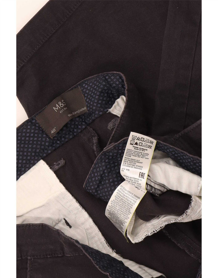 Мужские шорты чинос Marks & Spencer W40 XL, черные, хлопковые