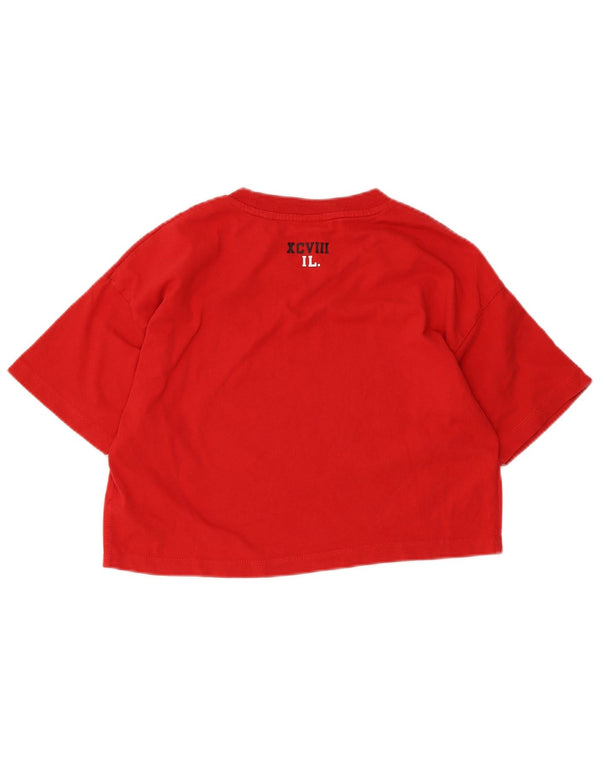 Женская укороченная футболка с рисунком Superdry Top UK 10, маленький красный хлопок
