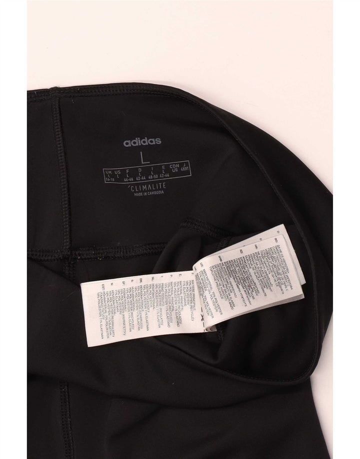 Женские леггинсы-капри Adidas Climalite UK 16/18, большой черный полиэстер