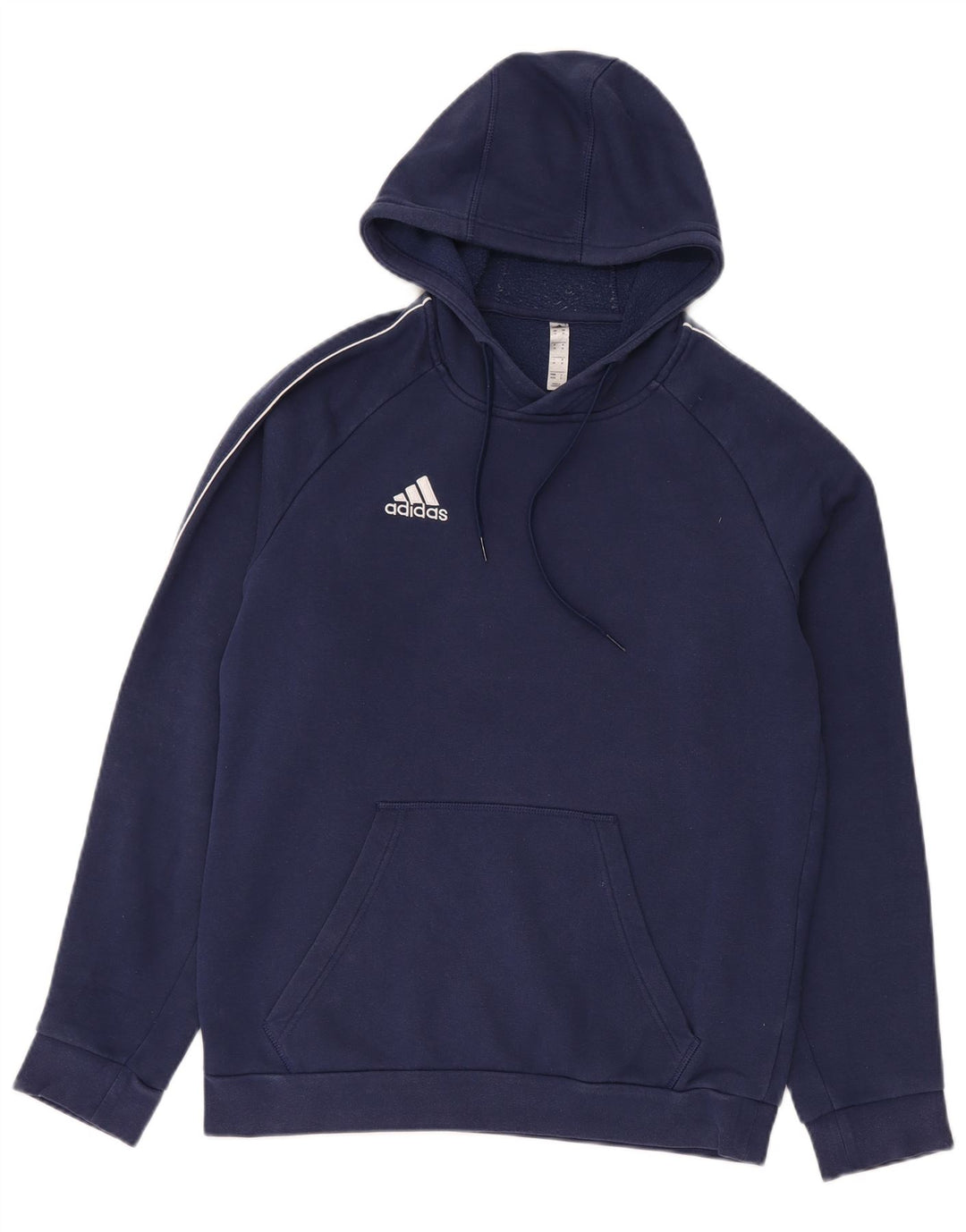 Мужской джемпер с капюшоном Adidas среднего размера, темно-синий, хлопок
