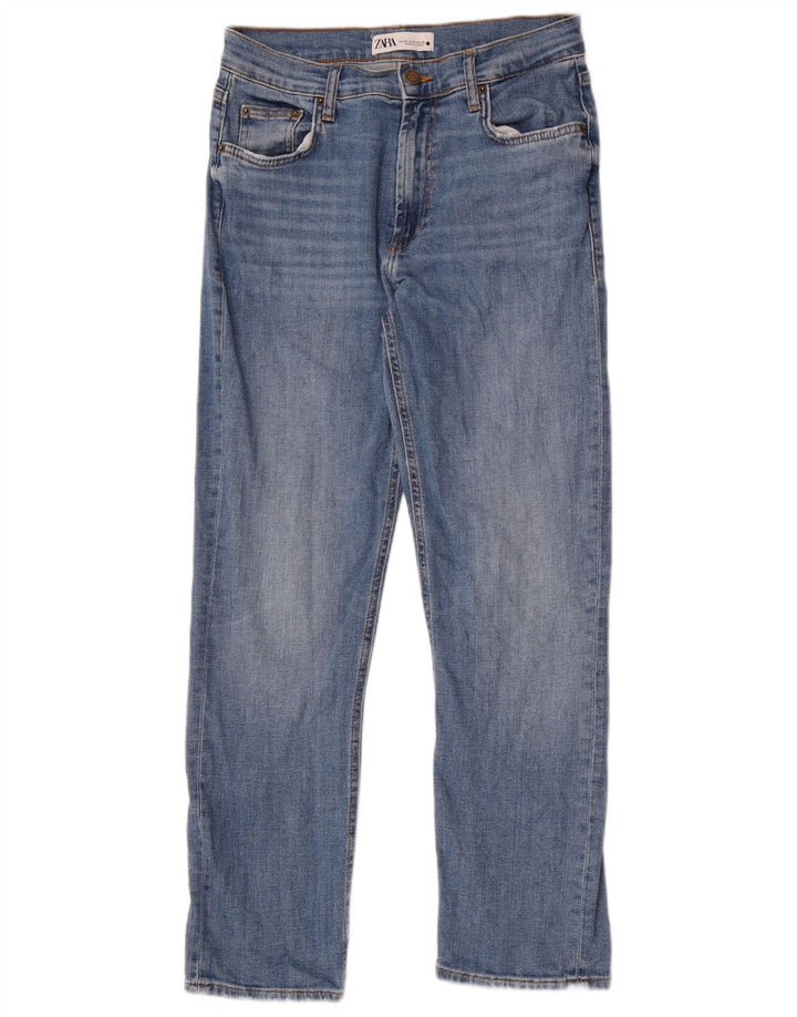 Женские прямые джинсы Zara EU 40 Medium W30 L27, синие, хлопок