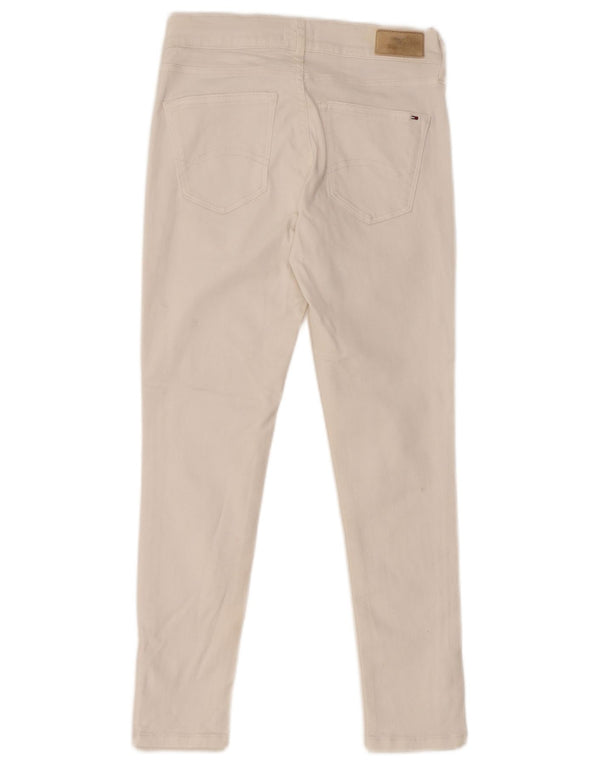 TOMMY HILFIGER Женские джинсы скинни со средней посадкой W25 L25 Белый хлопок