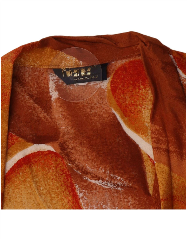 Женский пиджак Rene на 1 пуговице IT 44 Средний коричневый с цветочным принтом