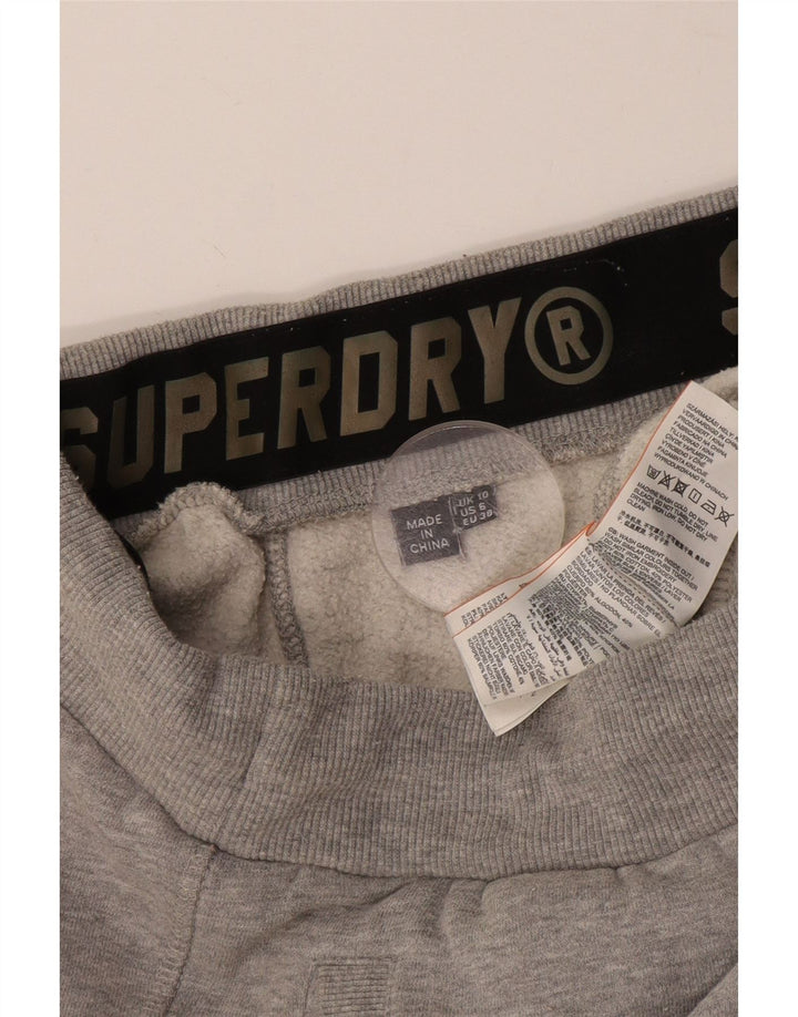 SUPERDRY Женские спортивные брюки Джоггеры UK 10, маленькие серые, хлопок