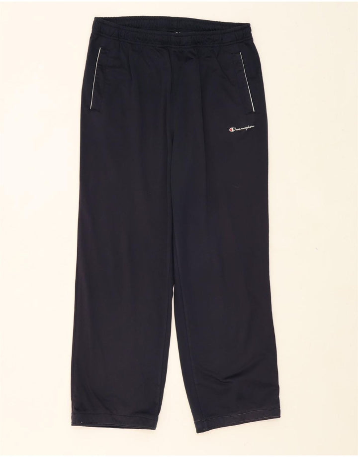 CHAMPION Boys Tracksuit Trousers 13-14 Years XL Navy Blue Polyester Vintage Champion and Second-Hand Champion from Messina Hembry 