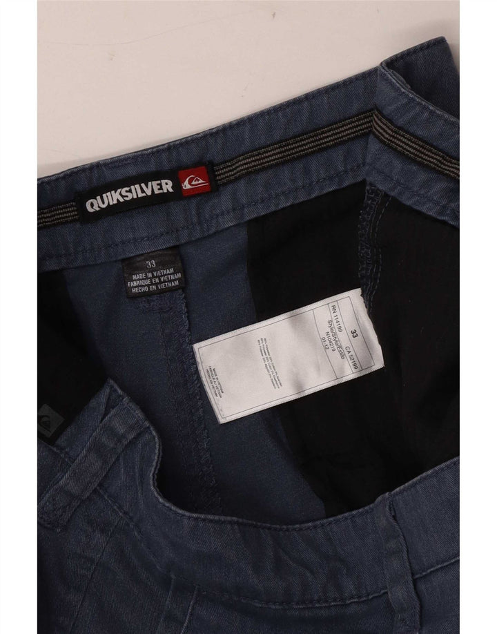 Мужские шорты чинос Quiksilver W33, средний синий хлопок, хлопок