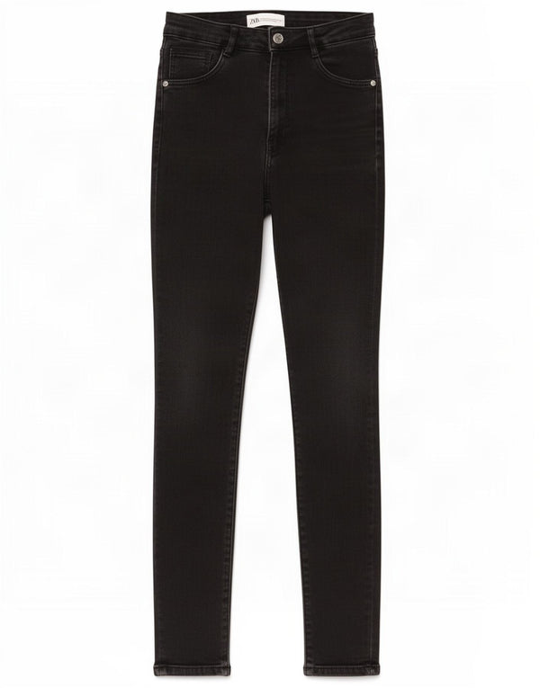 Женские джинсы скинни Zara EU 36 XS W26 L27, черный хлопок