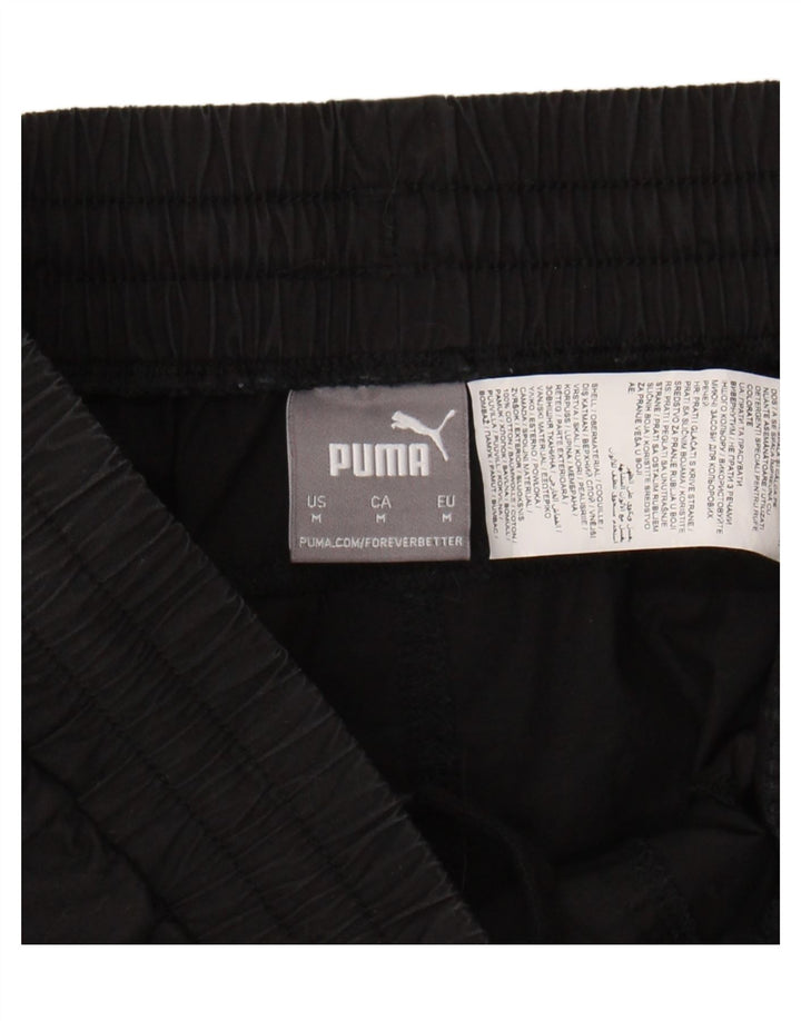 PUMA Mens Graphic Sport Shorts Medium  Black Cotton