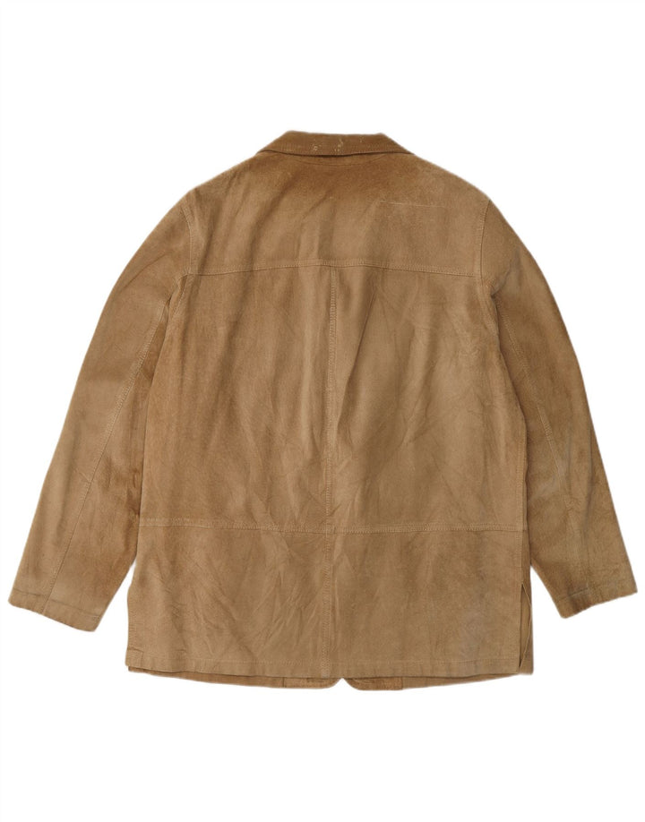 Винтажная женская замшевая куртка IT 42 Medium Beige Leather