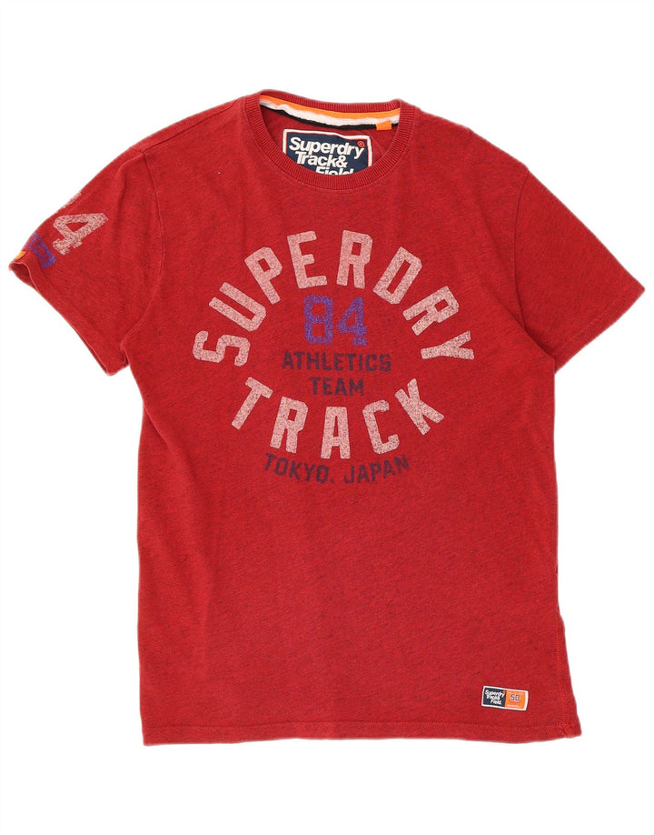 Superdry Мужская футболка с рисунком Топ среднего красного цвета из хлопка