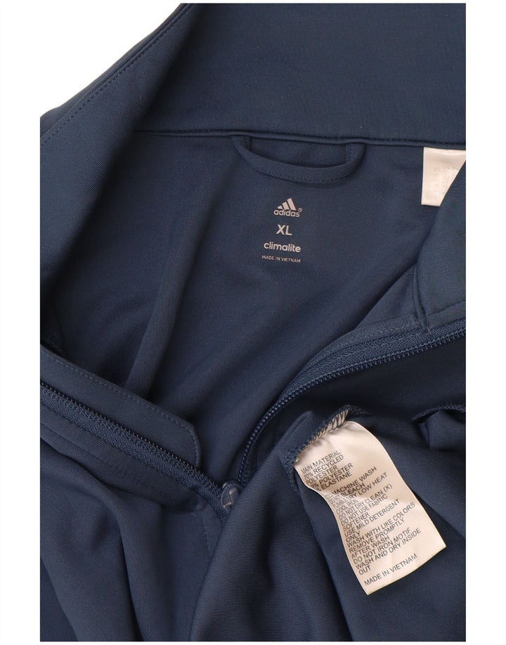 Женский спортивный костюм Adidas Climalite, верхняя куртка UK 18 XL, темно-синий полиэстер