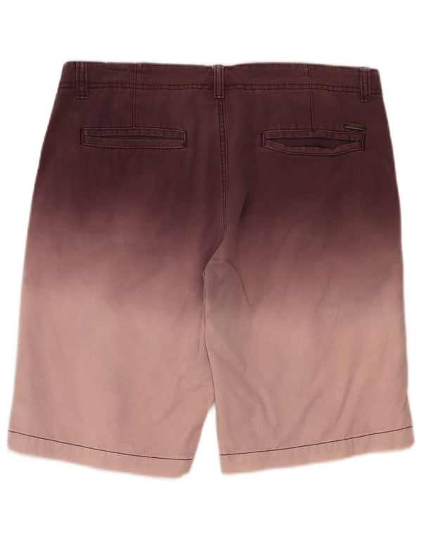 Pierre Cardin Mens Chino Shorts Medium W32 Brown Colourblock Cotton