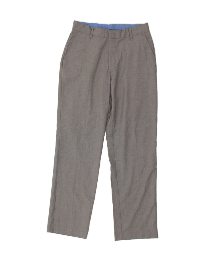 IZOD Boys Straight Suit Trousers 15-16 Years W26 L28 Grey Polyester | Vintage Izod | Thrift | Second-Hand Izod | Used Clothing | Messina Hembry 