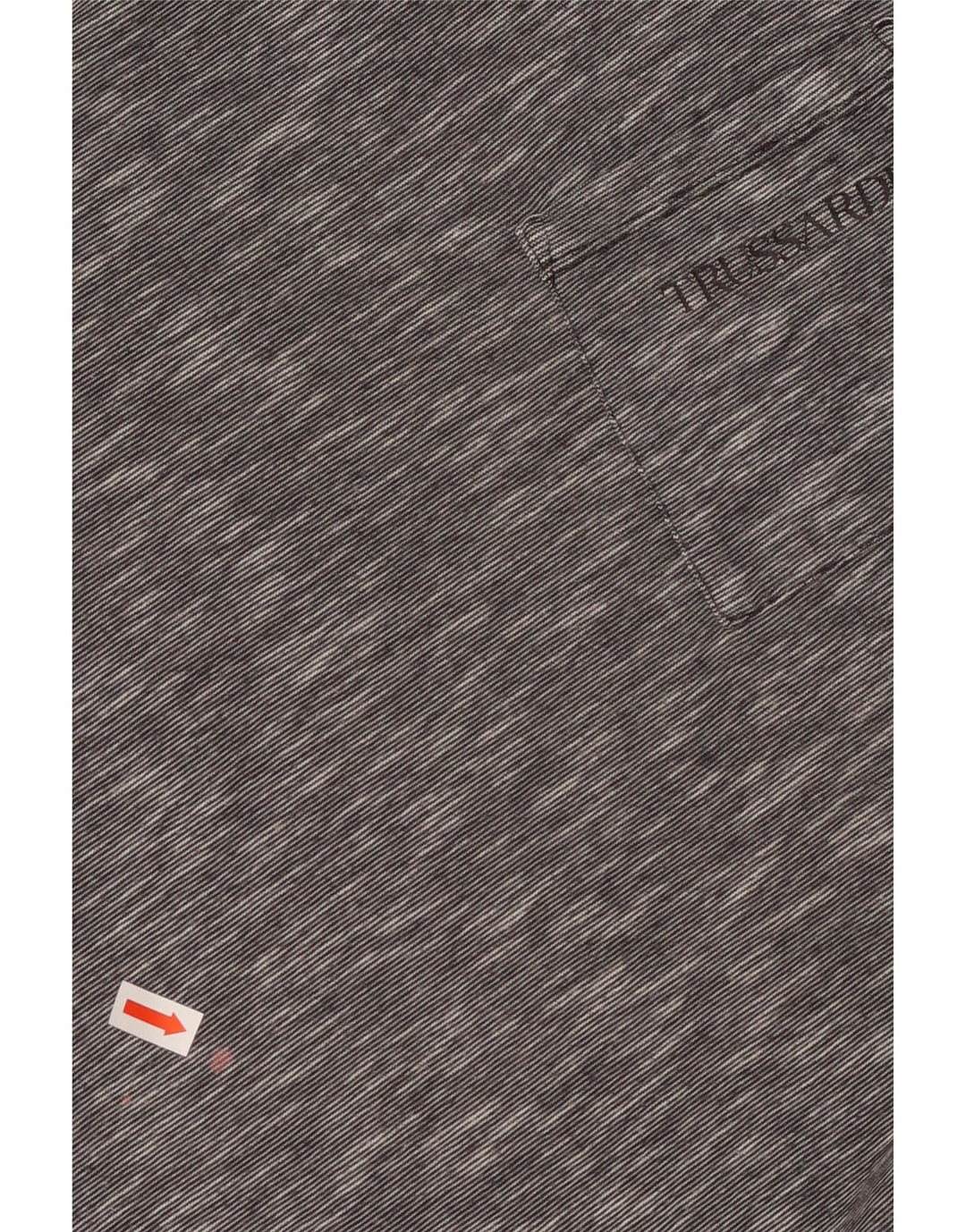 TRUSSARDI Мужская футболка маленького размера из хлопка с крапинками серого цвета