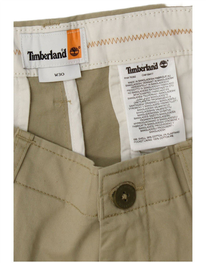 Мужские шорты чинос Timberland W30, хлопок среднего зеленого цвета