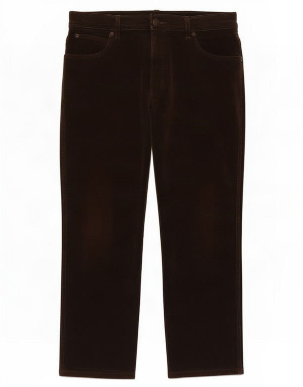 Мужские прямые вельветовые брюки Wrangler Texas Stretch W34 L25, коричневые