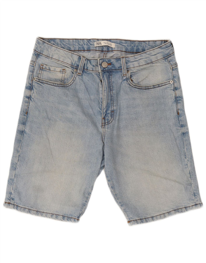 Мужские джинсовые шорты Zara EU 42, большие, W32, синие, хлопок