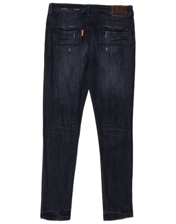 Женские узкие джинсы Superdry с эффектом пудры W30 L32, темно-синий, хлопок
