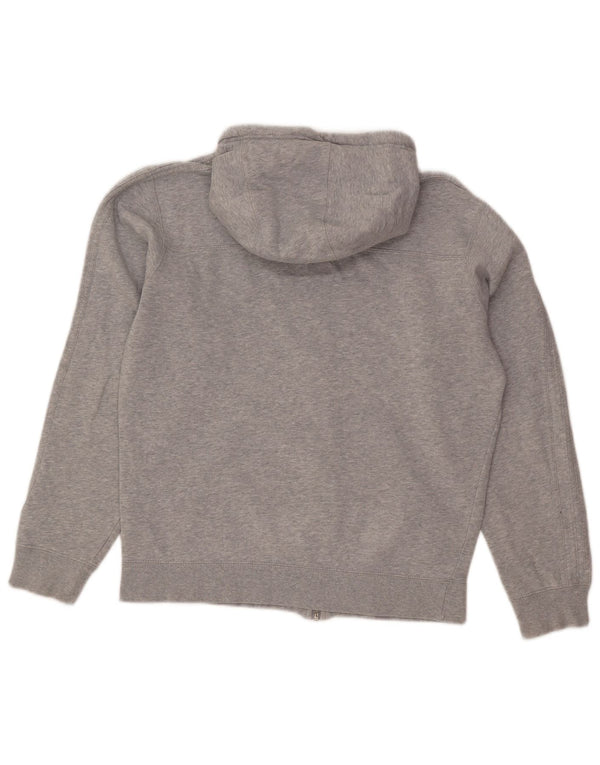 Женский свитер с капюшоном на молнии Adidas Oversized UK 14, хлопок среднего серого цвета с крапинками