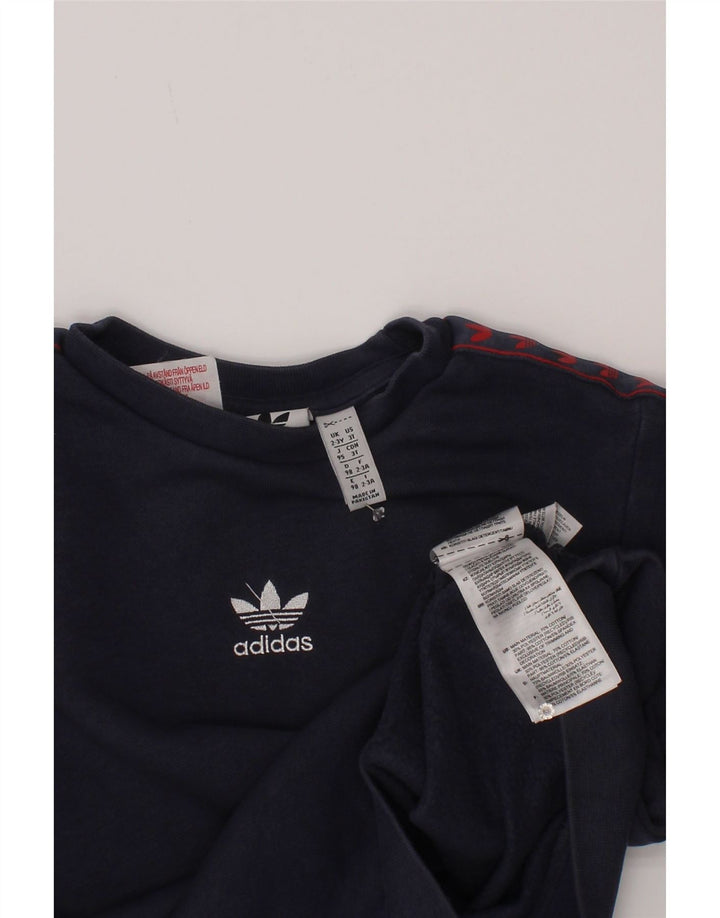 Джемпер с рисунком Adidas для мальчиков 2–3 лет, темно-синий, хлопок