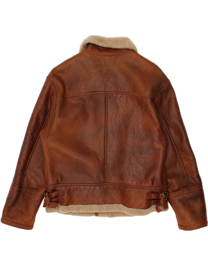 Мужская короткая куртка VINTAGE IT 52 XL Коричневая короткая дубленка