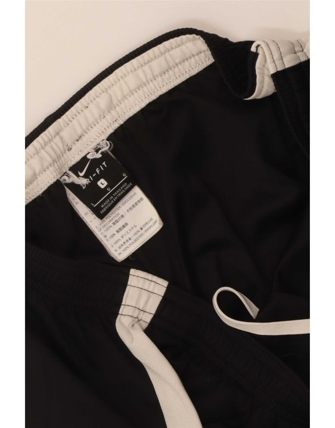 Мужские спортивные брюки Nike Dri Fit, большие черные полиэстер с цветными блоками