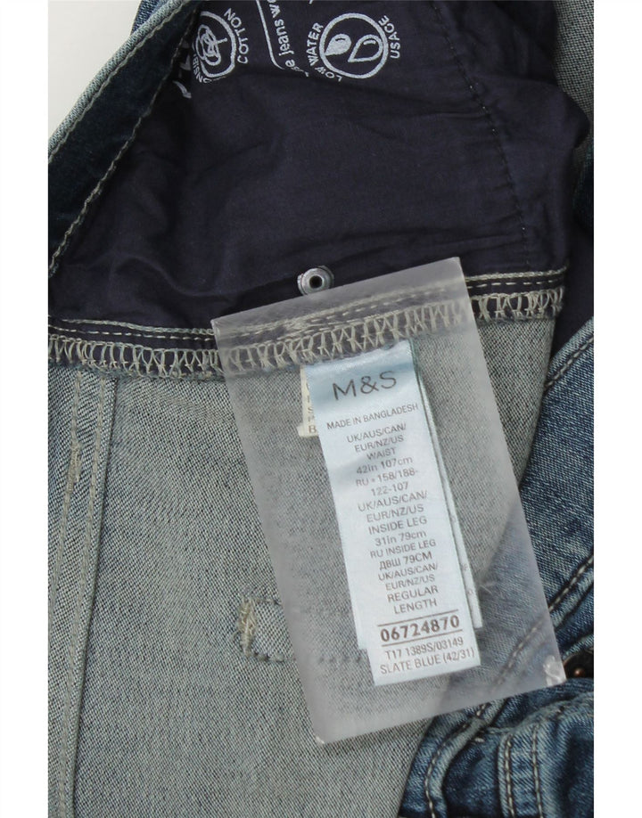 Мужские узкие джинсы Marks & Spencer W42 L29 синие, хлопок