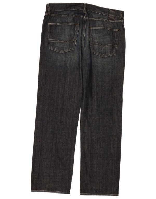 Мужские прямые джинсы HUGO BOSS W36 L32 темно-синие, хлопок