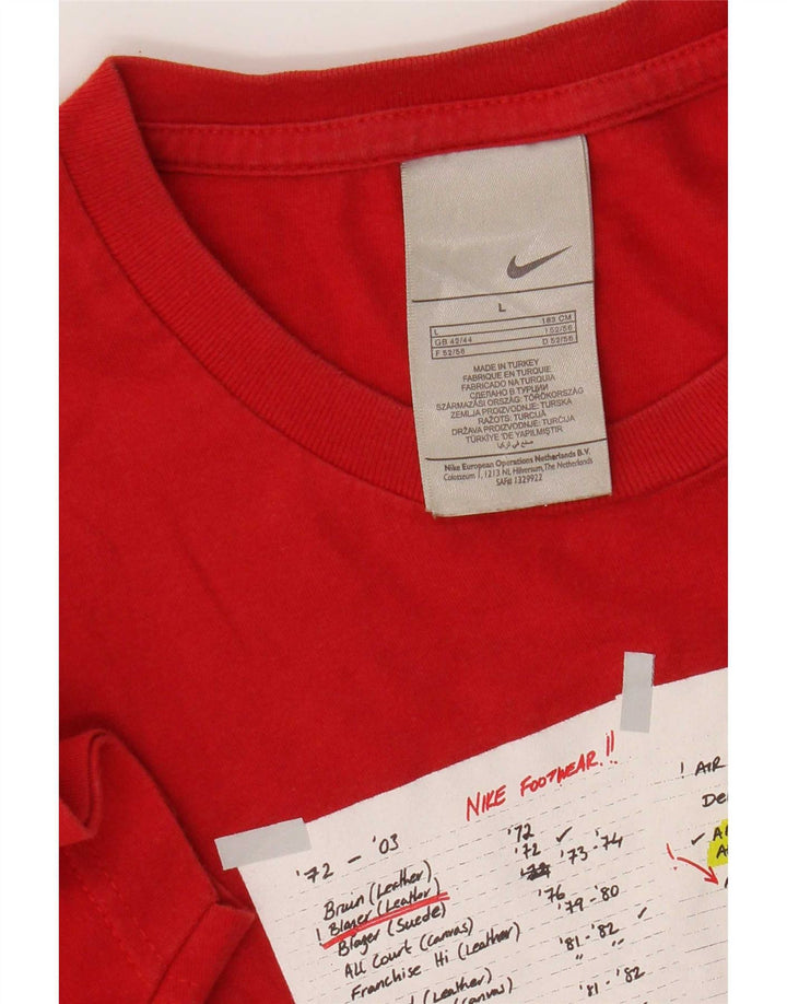 Мужская футболка Nike Regular с графическим рисунком, большой красный хлопковый топ