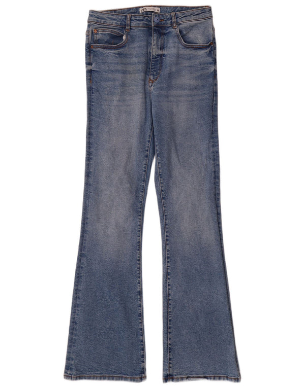 Женские расклешенные джинсы Zara с высокой талией EU 42, большие W32 L34, синие