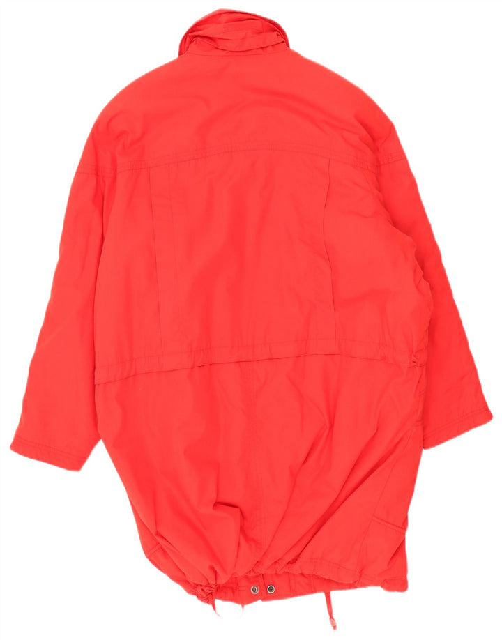 Винтажное женское стеганое пальто UK 22 3XL, красный полиэстер