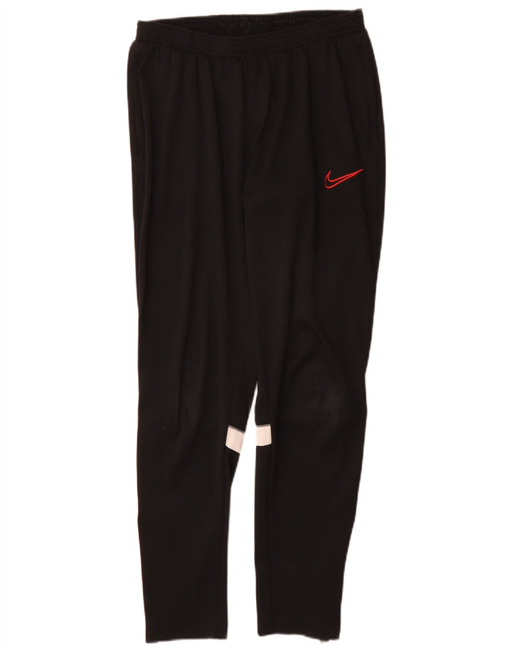 Мужские спортивные брюки Nike Dri Fit среднего размера, полиэстер с цветными блоками, средний черный