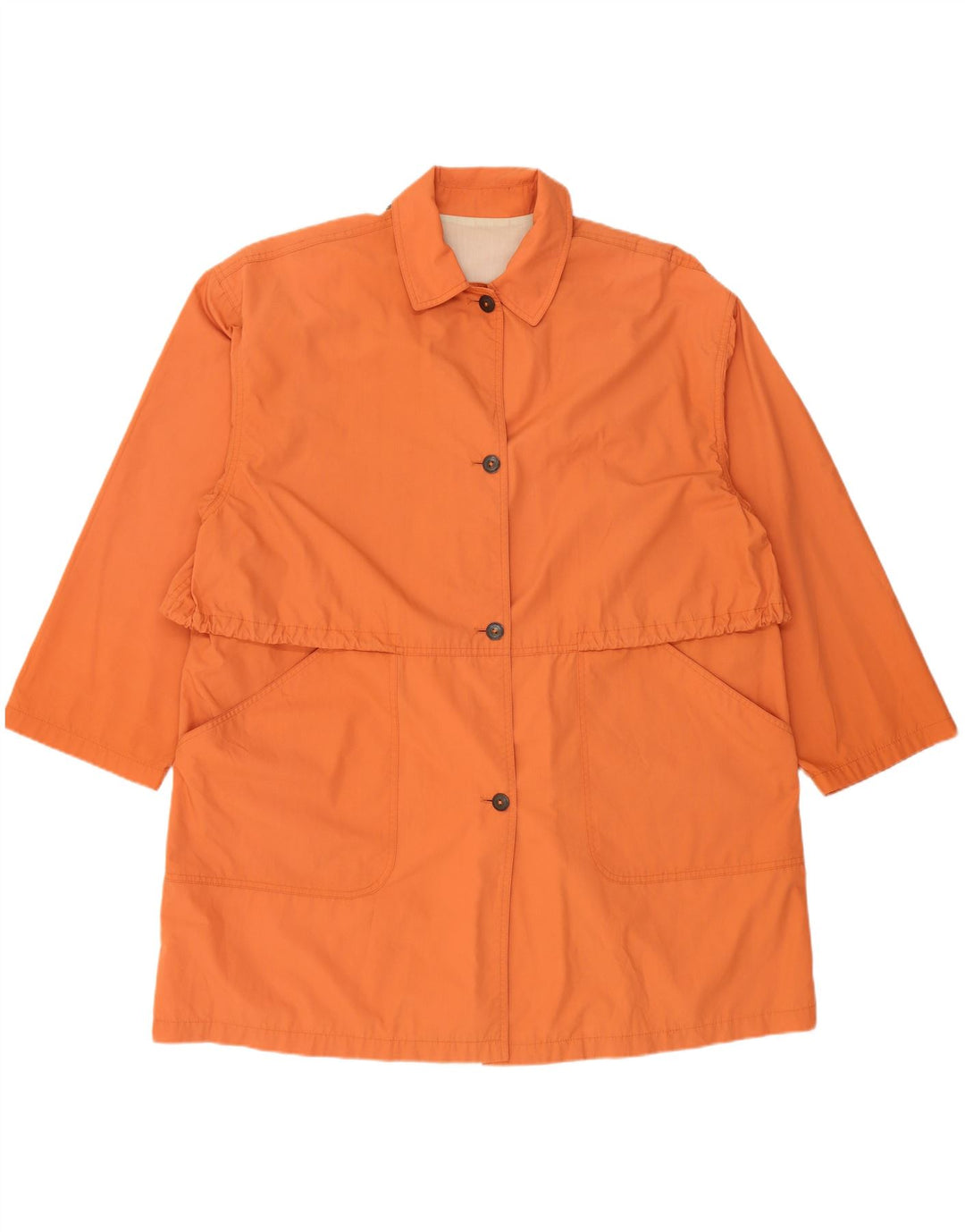 Винтажный женский плащ UK 18 XL, оранжевый полиэстер