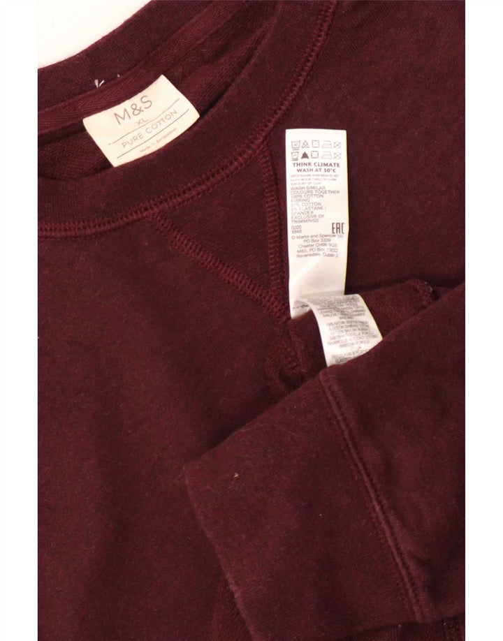 Мужской свитшот Marks & Spencer XL бордовый хлопок хлопок