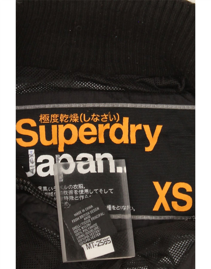Женская дождевик с графическим рисунком Superdry UK 6 XS, черный нейлон