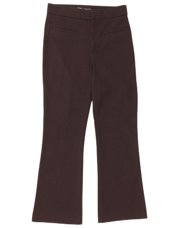 Женские повседневные брюки Zara Bootcut, маленькие, черные, хлопковые, W26 L25