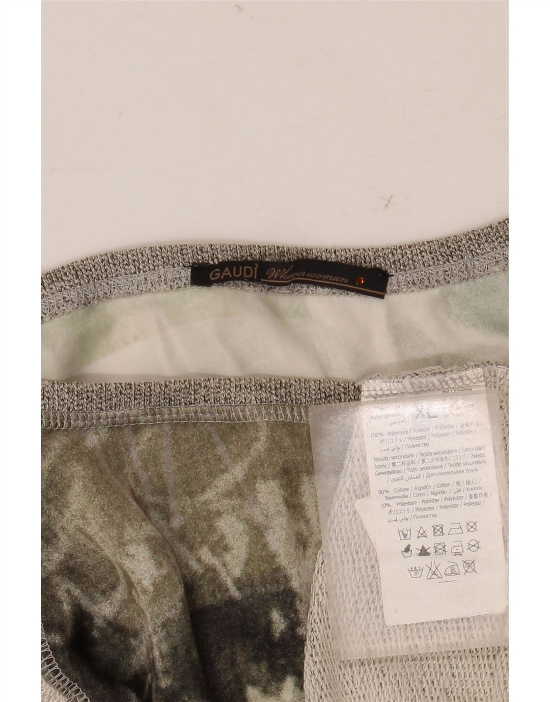 Женская блузка с рисунком Gaudi Top UK 18 XL Серый полиэстер с цветными блоками