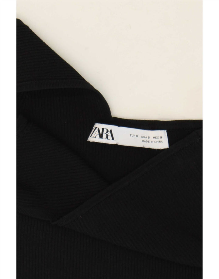 Женское боди на одно плечо Zara UK 8, маленькое черное