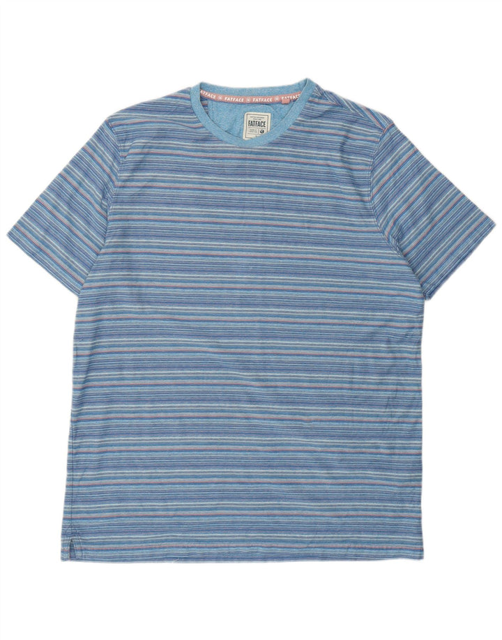 Мужская футболка Fat Face Top XL из хлопка в синюю полоску