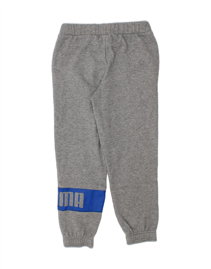 PUMA Boys Graphic Tracksuit Trousers Joggers 7-8 Years Small Grey Vintage Puma and Second-Hand Puma from Messina Hembry 