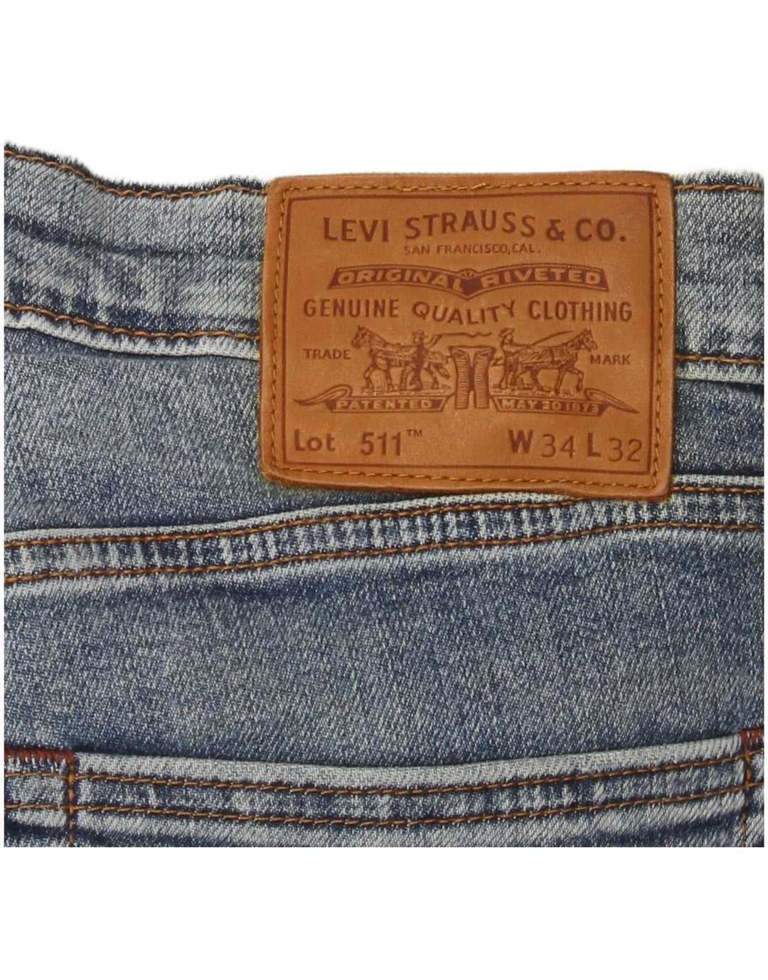 Мужские джинсы Levi's Slim 511 W34 L32 синие, хлопок
