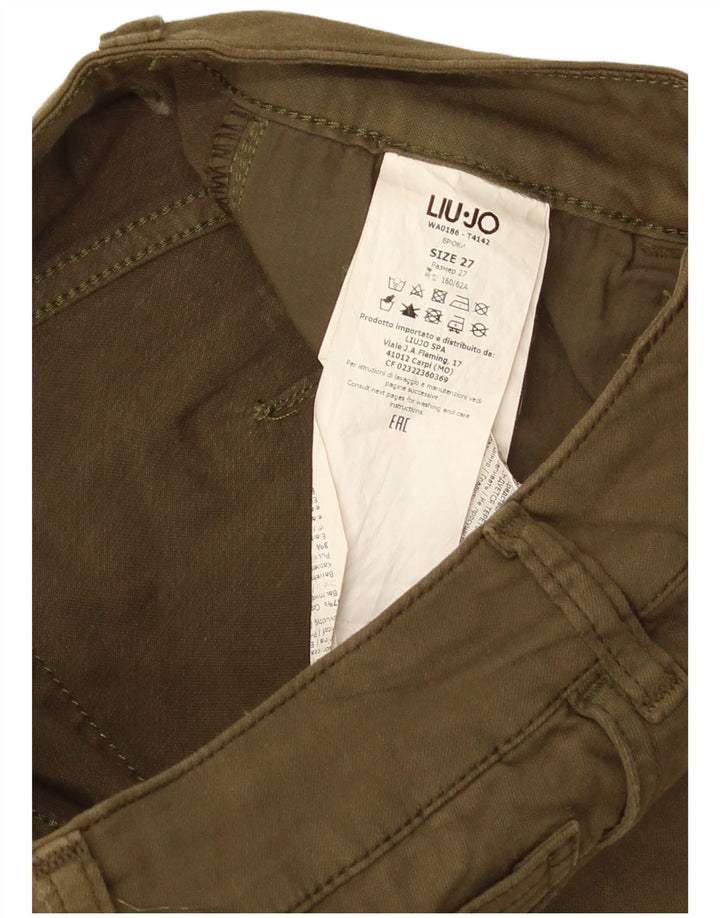 Женские узкие джинсы Liu Jo W27 L25, хлопок цвета хаки