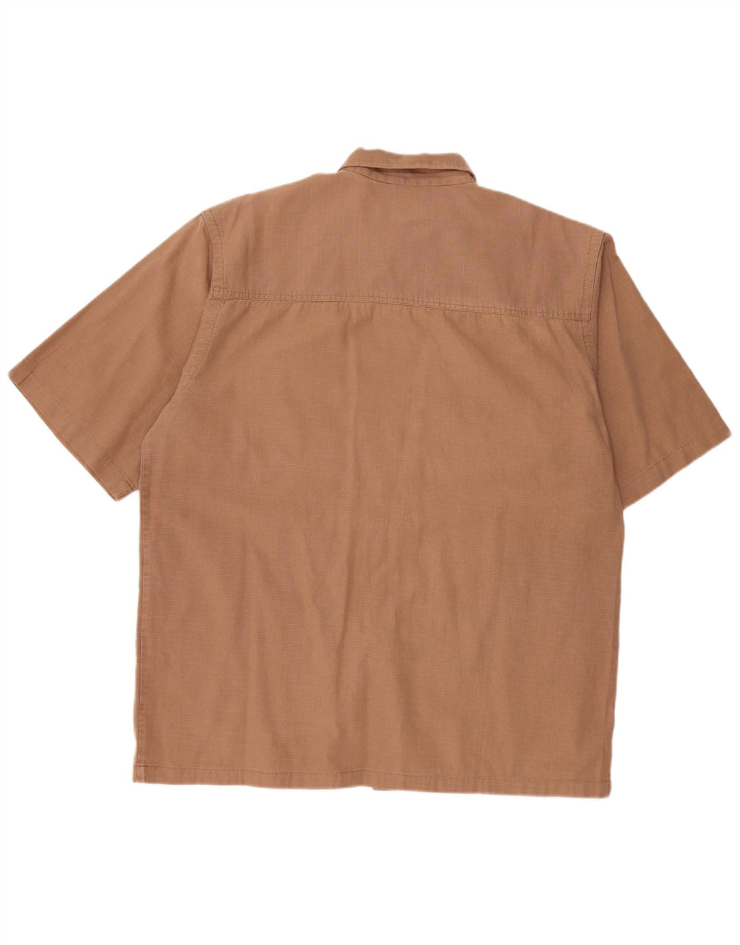 Мужская рубашка с коротким рукавом JEEP XL, коричневая клетка, хлопок