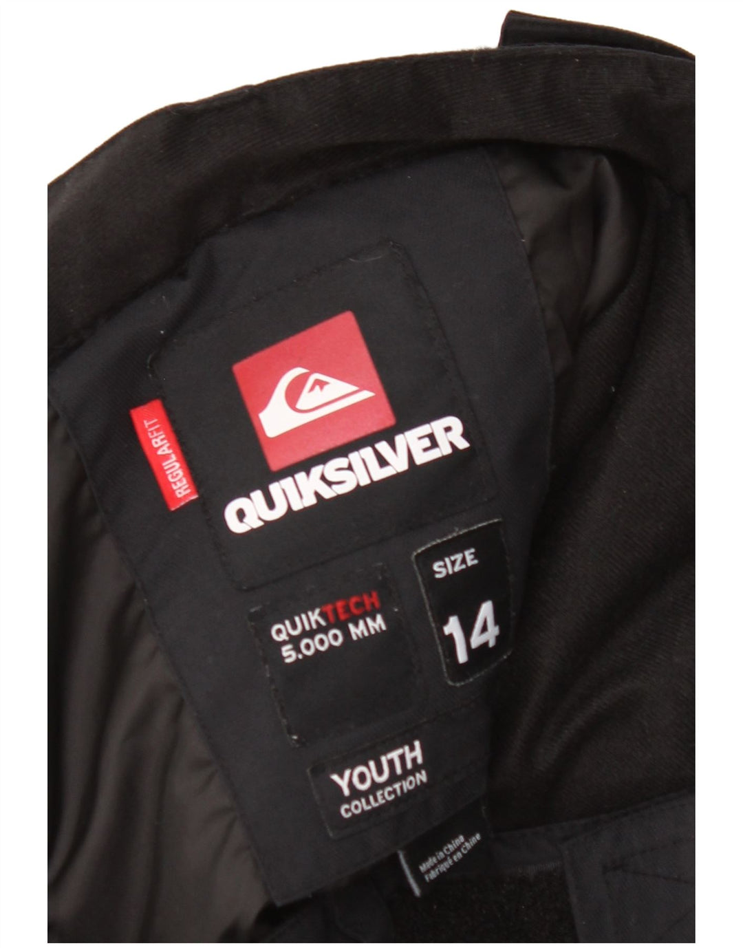 Лыжные брюки Quiksilver для мальчиков 13-14 лет, черные из полиамида
